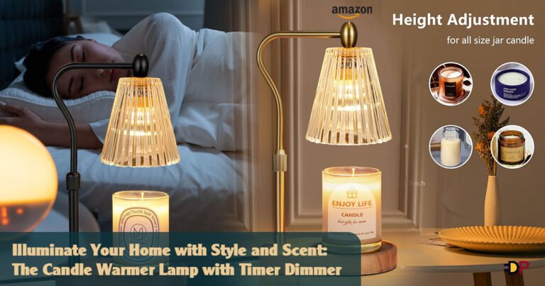 Candle Warmer Lamp with Timer Dimmer Adjustable Height